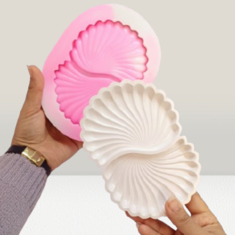 قالب ظرف مدل صدف دوقلو