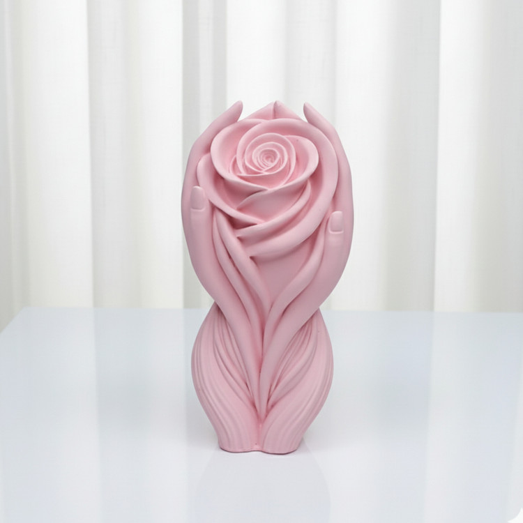 قالب سیلیکونی رز اندامی با طراحی خاص برای ساخت شمع دستساز