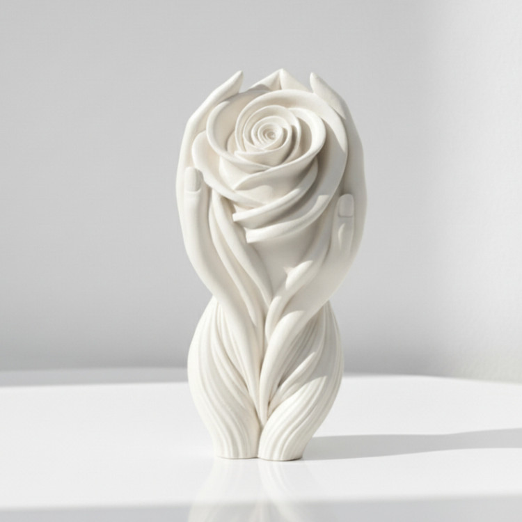 قالب گل رز مدل اندامی مخصوص شمع و سنگ مصنوعی