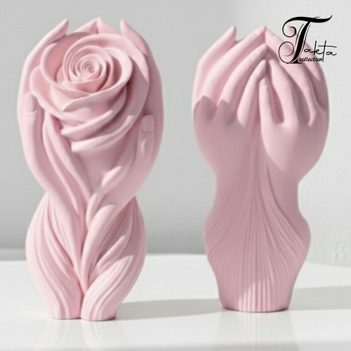 قالب سیلیکونی رز اندامی مناسب ساخت شمع هنری و مجسمه دکوری