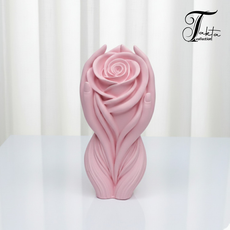 قالب سیلیکونی رز اندامی با طراحی خاص برای ساخت شمع دستساز