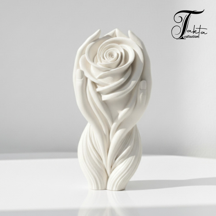 قالب گل رز مدل اندامی مخصوص شمع و سنگ مصنوعی