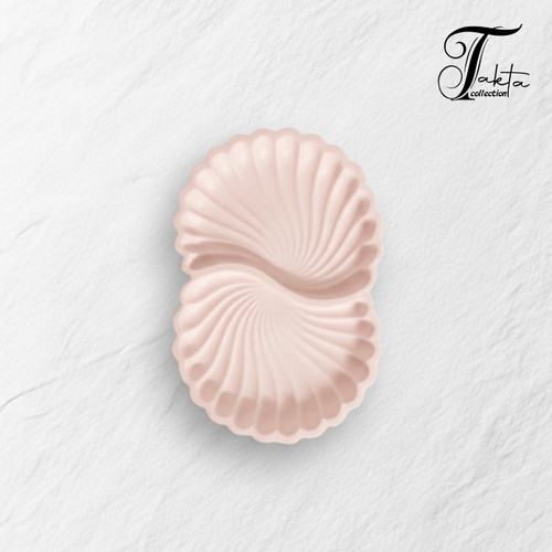 قالب سیلیکونی ظرف صدف مدل دوقلو بیضی