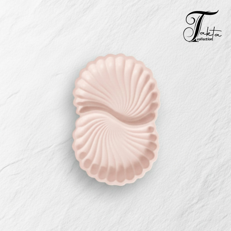 قالب سیلیکونی ظرف صدف مدل دوقلو بیضی