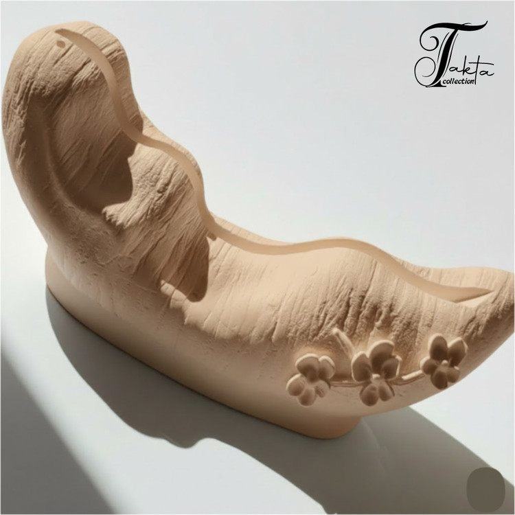 قالب سیلیکونی ست هفتسین شامل ظرف، گلدان، جاشمعی و پایه آینه طرح چوب