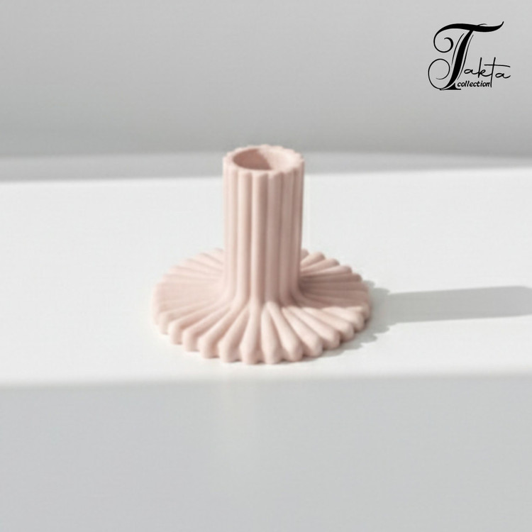 قالب سیلیکونی جاشمعی مدل شیاردار مناسب شمع قلمی